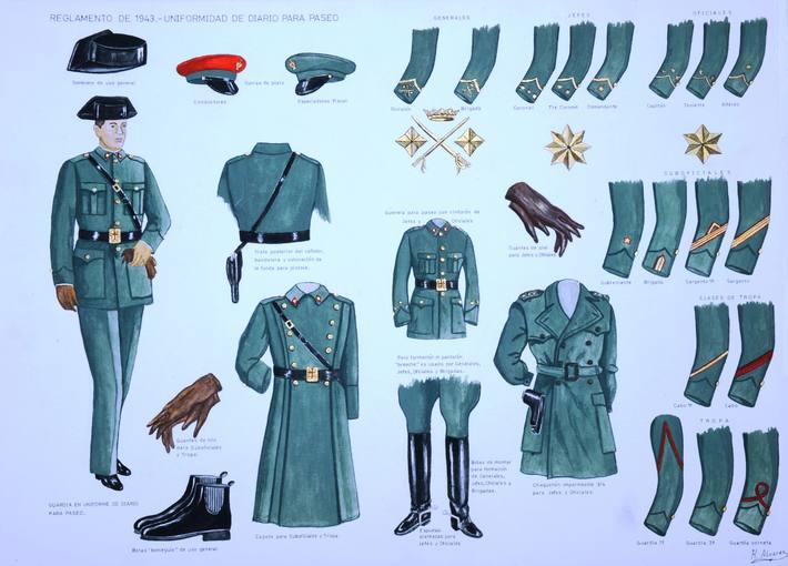 Hoy hace 80 años que se implantó el color verde en los uniformes de la Guardia Civil - Formación para opositores de Policía Nacional y Guardia Civil | Academia Centro 1 Academia Centro en Alicante, formación para oposiciones de Policía Nacional y Guardia Civil, acceso físico y temario para preparación