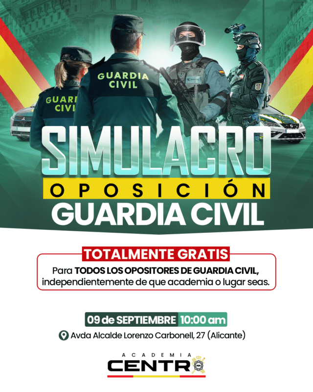 Academia Centro en Alicante, formación para oposiciones de Policía Nacional y Guardia Civil, acceso físico y temario para preparación